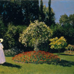 Claude Monet la dame en blanc au jardin Musée de l'Ermitage Crédit : Wikimédia Commons